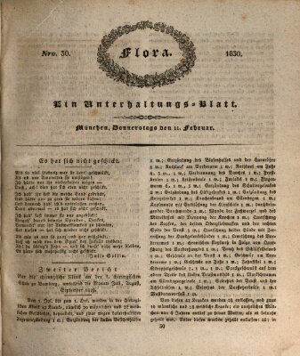 Flora (Baierische National-Zeitung) Donnerstag 11. Februar 1830