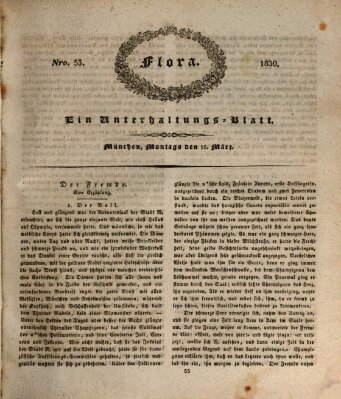 Flora (Baierische National-Zeitung) Montag 15. März 1830