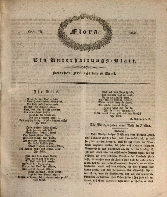 Flora (Baierische National-Zeitung) Freitag 16. April 1830