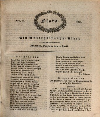 Flora (Baierische National-Zeitung) Freitag 23. April 1830