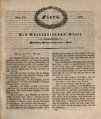 Flora (Baierische National-Zeitung) Donnerstag 10. Juni 1830