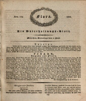 Flora (Baierische National-Zeitung) Dienstag 15. Juni 1830