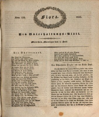 Flora (Baierische National-Zeitung) Montag 12. Juli 1830