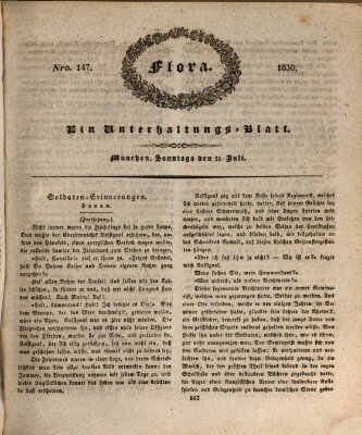 Flora (Baierische National-Zeitung) Sonntag 25. Juli 1830