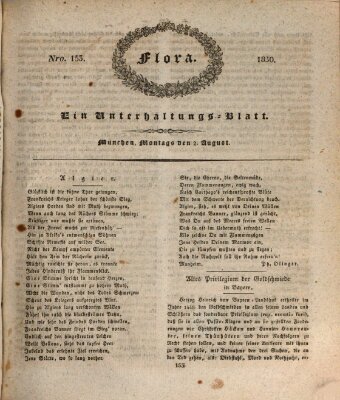 Flora (Baierische National-Zeitung) Montag 2. August 1830