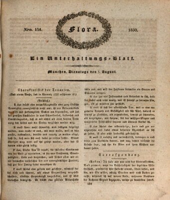 Flora (Baierische National-Zeitung) Dienstag 3. August 1830