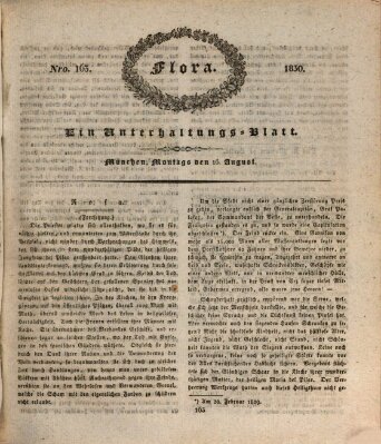 Flora (Baierische National-Zeitung) Montag 16. August 1830