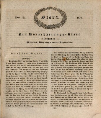 Flora (Baierische National-Zeitung) Dienstag 21. September 1830