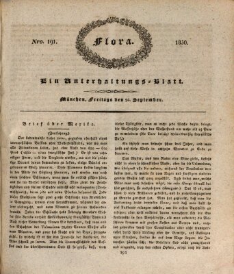 Flora (Baierische National-Zeitung) Freitag 24. September 1830