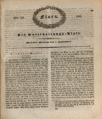 Flora (Baierische National-Zeitung) Montag 27. September 1830