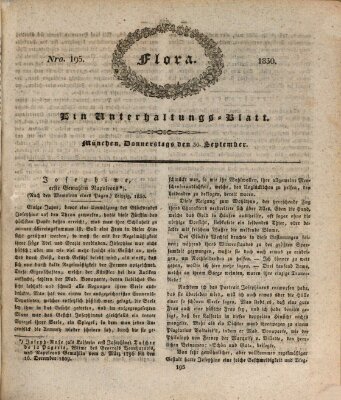 Flora (Baierische National-Zeitung) Donnerstag 30. September 1830