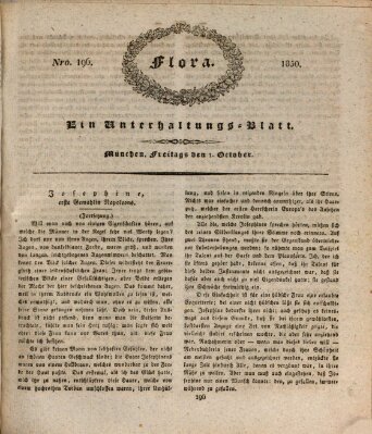 Flora (Baierische National-Zeitung) Freitag 1. Oktober 1830