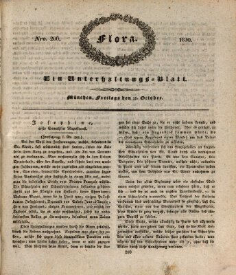 Flora (Baierische National-Zeitung) Freitag 15. Oktober 1830
