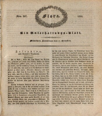 Flora (Baierische National-Zeitung) Sonntag 17. Oktober 1830