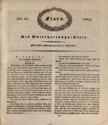 Flora (Baierische National-Zeitung) Montag 25. Oktober 1830