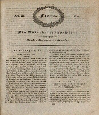 Flora (Baierische National-Zeitung) Montag 1. November 1830