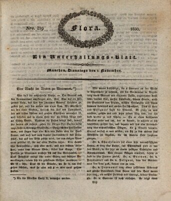 Flora (Baierische National-Zeitung) Dienstag 2. November 1830