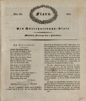 Flora (Baierische National-Zeitung) Freitag 5. November 1830