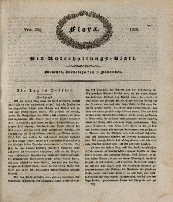 Flora (Baierische National-Zeitung) Dienstag 16. November 1830