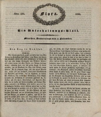 Flora (Baierische National-Zeitung) Donnerstag 18. November 1830