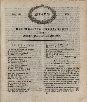 Flora (Baierische National-Zeitung) Montag 22. November 1830