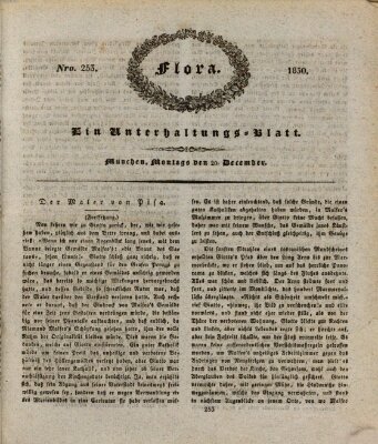 Flora (Baierische National-Zeitung) Montag 20. Dezember 1830