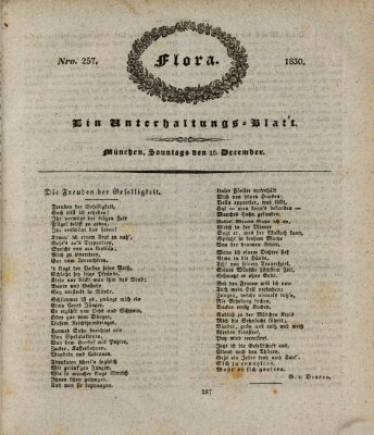 Flora (Baierische National-Zeitung) Sonntag 26. Dezember 1830