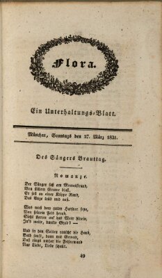 Flora (Baierische National-Zeitung) Sonntag 27. März 1831