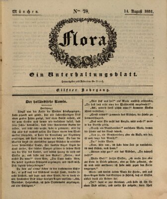 Flora (Baierische National-Zeitung) Sonntag 14. August 1831