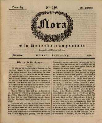 Flora (Baierische National-Zeitung) Donnerstag 20. Oktober 1831