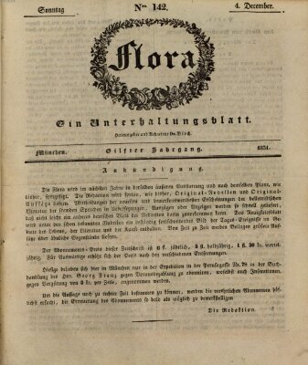 Flora (Baierische National-Zeitung) Sonntag 4. Dezember 1831