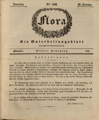 Flora (Baierische National-Zeitung) Donnerstag 22. Dezember 1831