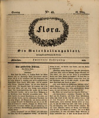 Flora (Baierische National-Zeitung) Sonntag 18. März 1832