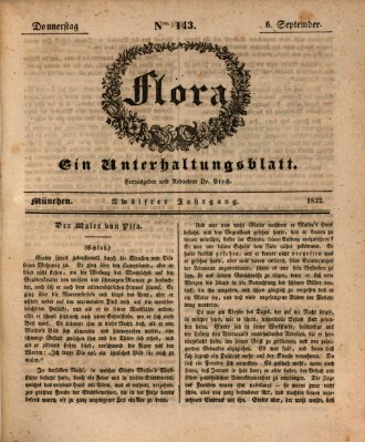 Flora (Baierische National-Zeitung) Donnerstag 6. September 1832