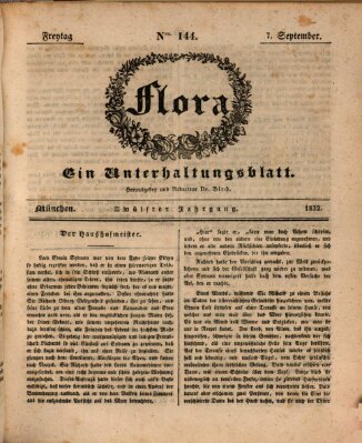 Flora (Baierische National-Zeitung) Freitag 7. September 1832