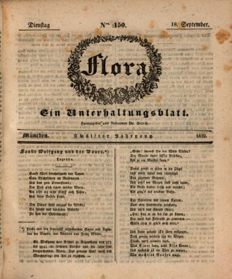 Flora (Baierische National-Zeitung) Dienstag 18. September 1832