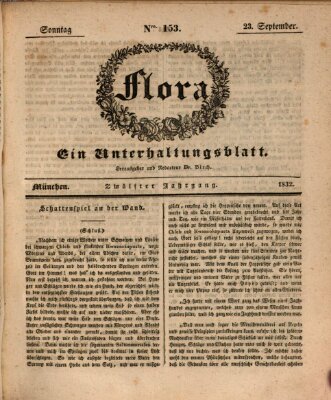 Flora (Baierische National-Zeitung) Sonntag 23. September 1832