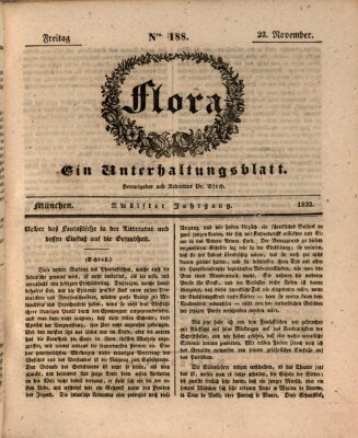 Flora (Baierische National-Zeitung) Freitag 23. November 1832