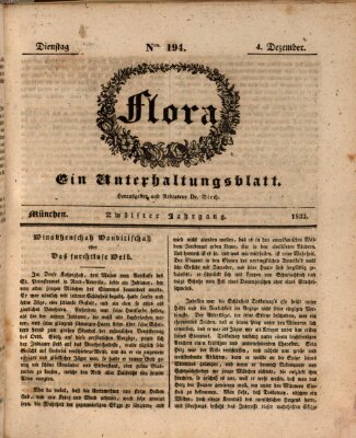 Flora (Baierische National-Zeitung) Dienstag 4. Dezember 1832