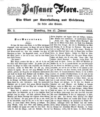 Passauer Flora Samstag 17. Januar 1852