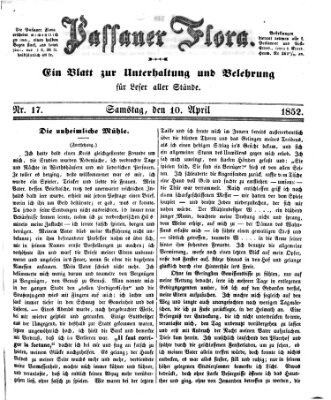 Passauer Flora Samstag 10. April 1852