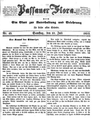 Passauer Flora Samstag 10. Juli 1852