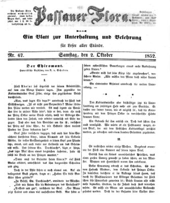 Passauer Flora Samstag 2. Oktober 1852