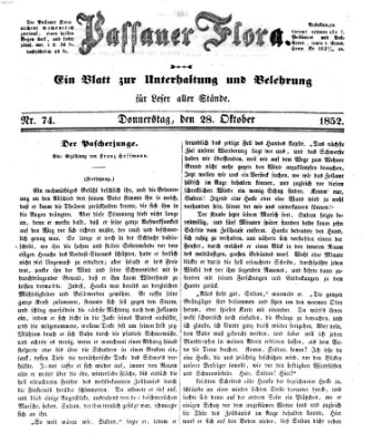 Passauer Flora Donnerstag 28. Oktober 1852