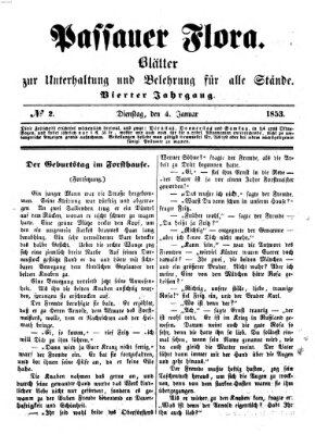 Passauer Flora Dienstag 4. Januar 1853