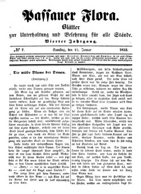 Passauer Flora Samstag 15. Januar 1853