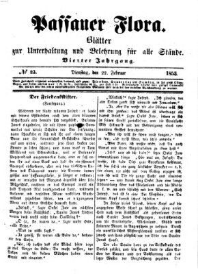 Passauer Flora Dienstag 22. Februar 1853