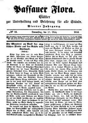 Passauer Flora Donnerstag 17. März 1853