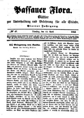 Passauer Flora Dienstag 19. April 1853