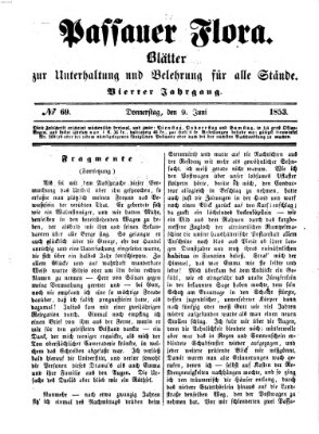 Passauer Flora Donnerstag 9. Juni 1853